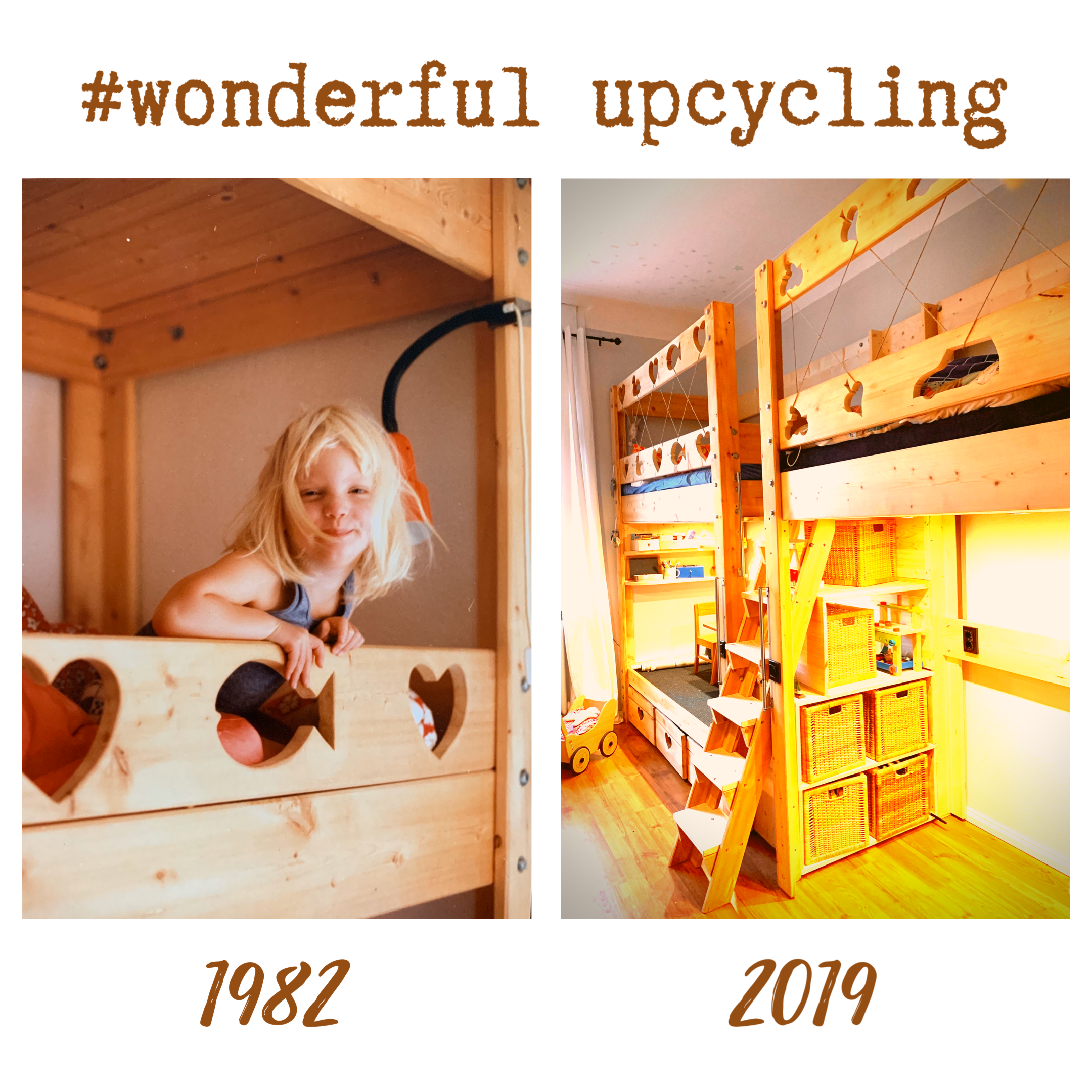 Liebevolles Upcycling unseres Stockbettes von 1982 zu einem Doppel-Hochbett für zwei Kinder